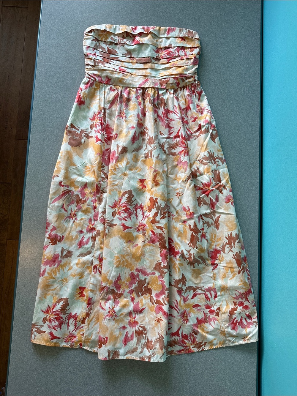 ABERCROMBIE & FITCH | STRAPLESS DRESS | MEDIUM PETITE | FLORAL